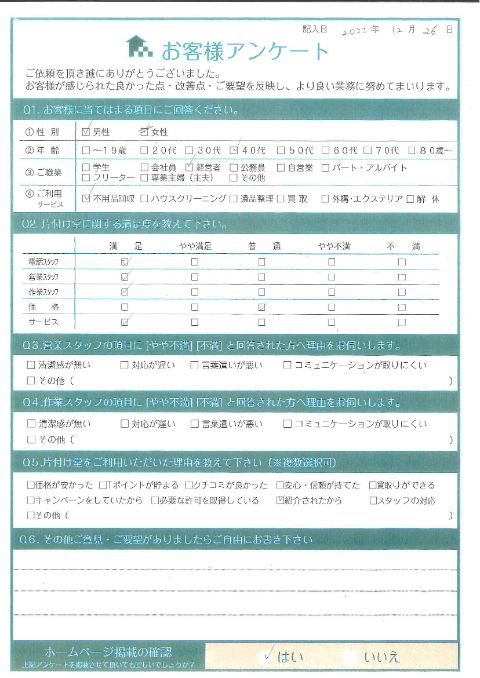 倉吉市M様断捨離に伴う大量の大型ゴミ回収「また何かで利用します」