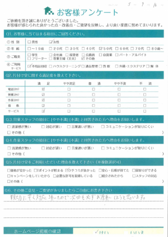 大阪市都島区I様断捨離に伴う不用品回収「スッキリしました」