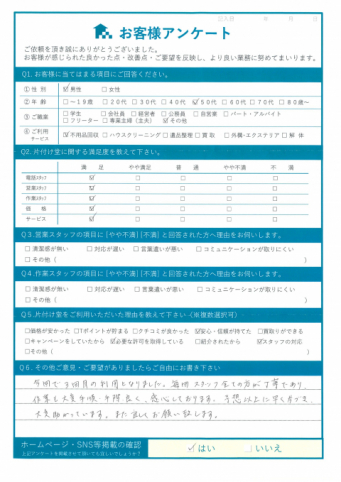 松江市K様断捨離に伴う不用品の回収「予想以上に早く片付き、大変助かっています」