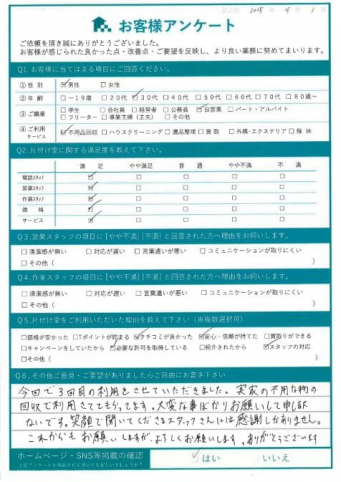 岡山市北区T様断捨離に伴う不用品回収の作業事例