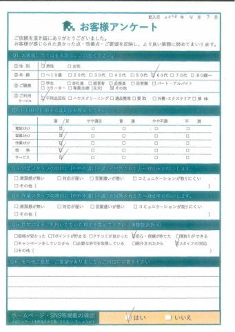琴浦町O様電子オルガンや本の処分に伴う不用品回収『2回目の利用です』