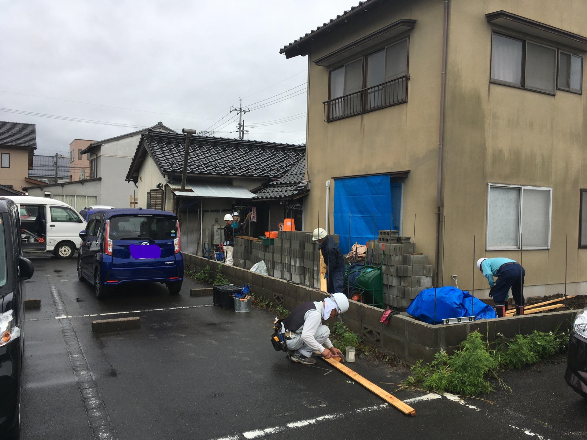 1.10.1_松江市・出雲市・雲南市・米子市のエクステリアは片付け堂！！目隠し用のブロック塀設置工事が完了しました！！ ｜不用品｜解体｜島根・鳥取